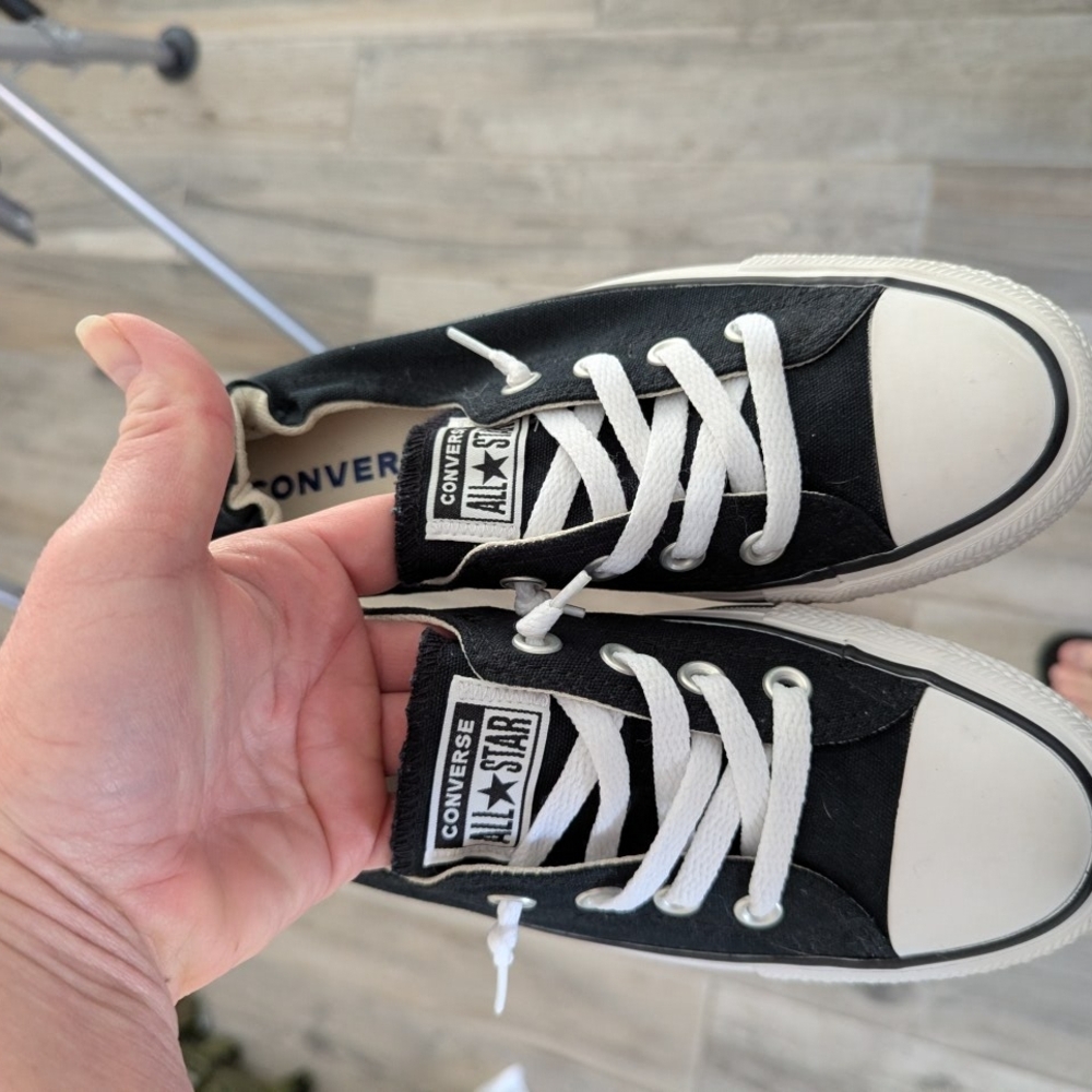 Converse Black and White Slip Ons